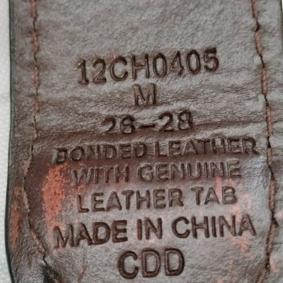 Chaps Women Sz Medium 26-28 Black Braided Silver Buckle 1 1/4" Wide - Picture 5 of 9